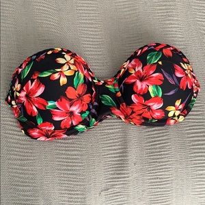 Floral print bikini top